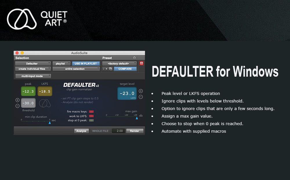 NEU: Defaulter V2 jetzt auch für Windows￼