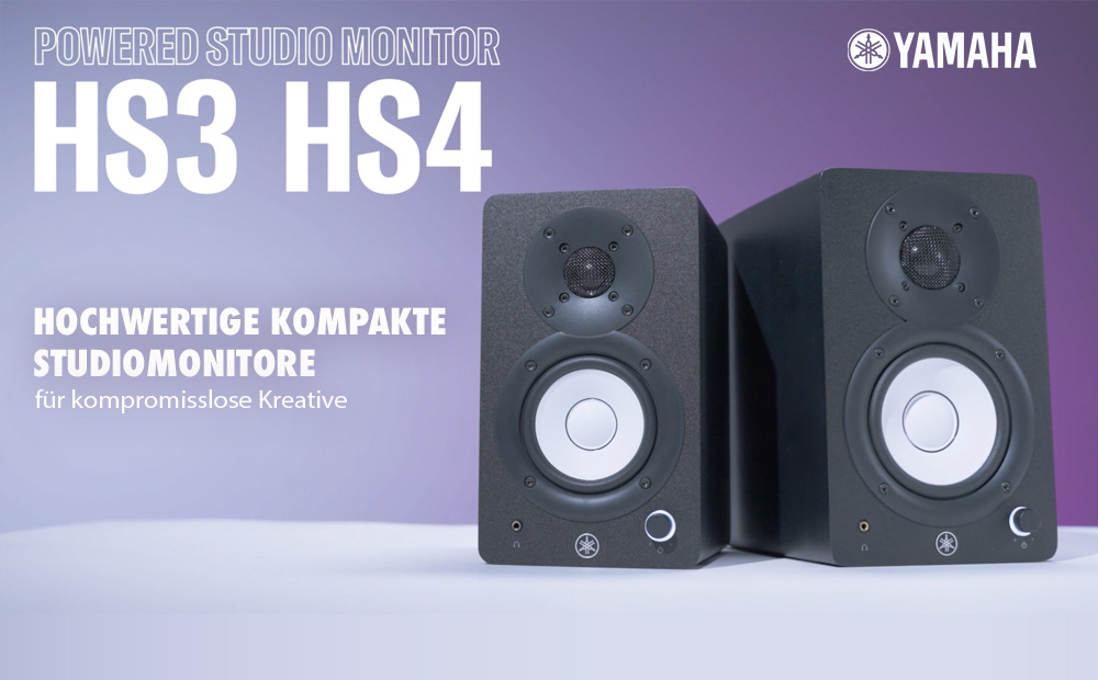 Die neuen HS3 und HS4 Aktivmonitore von Yamaha