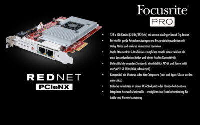NEU: Focusrite Rednet PCIeNX Dante Card